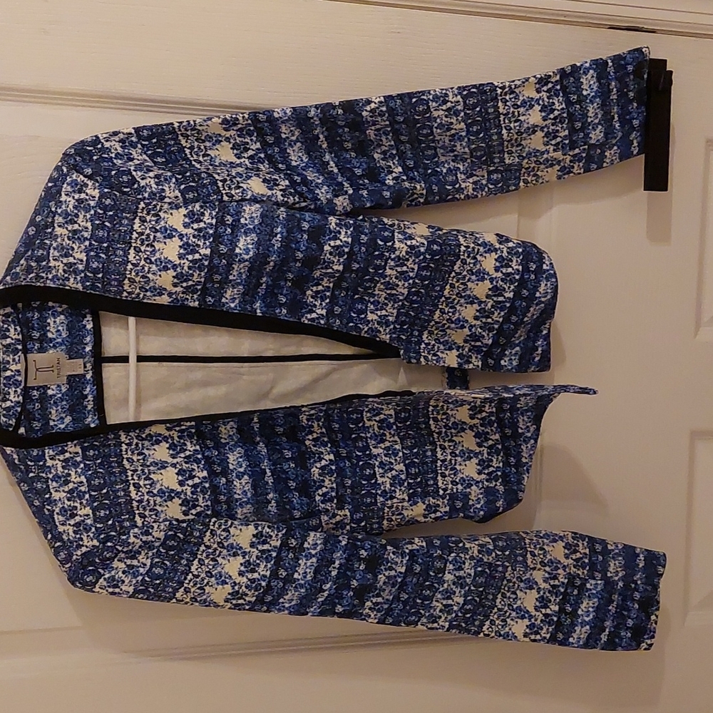 Tristan Style Blue Floral Blazer Size Small Canadian Brand